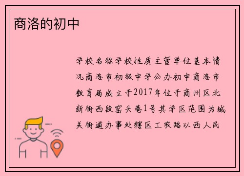 商洛的初中